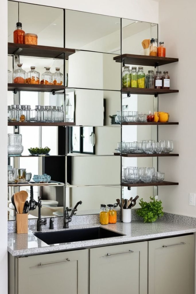 Mirrored Backsplash Design