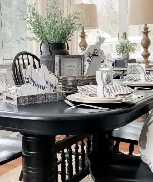 Monochrome Easter Table