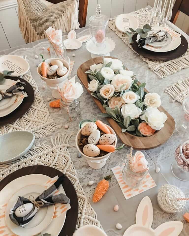 Orange White Table
