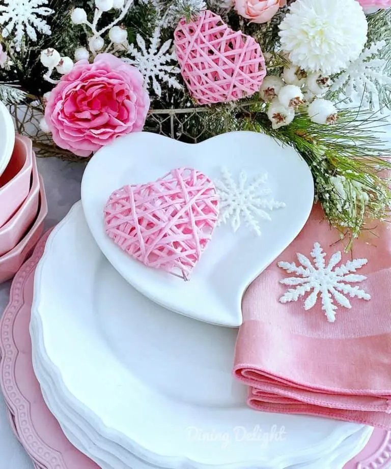 Pink White Tablescape