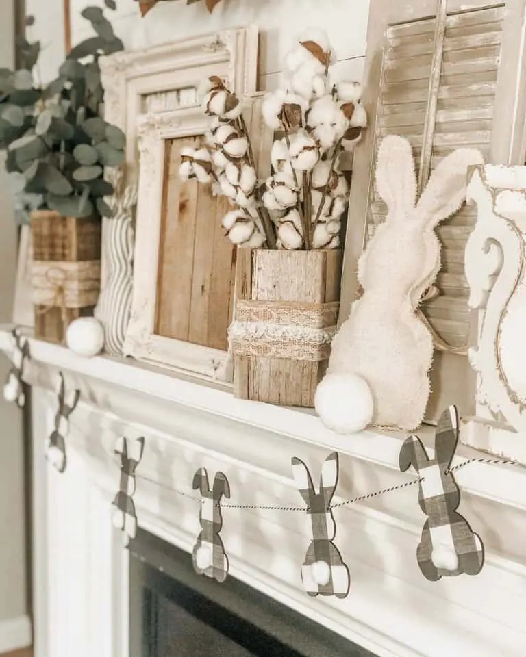 Rustic Easter Mantels