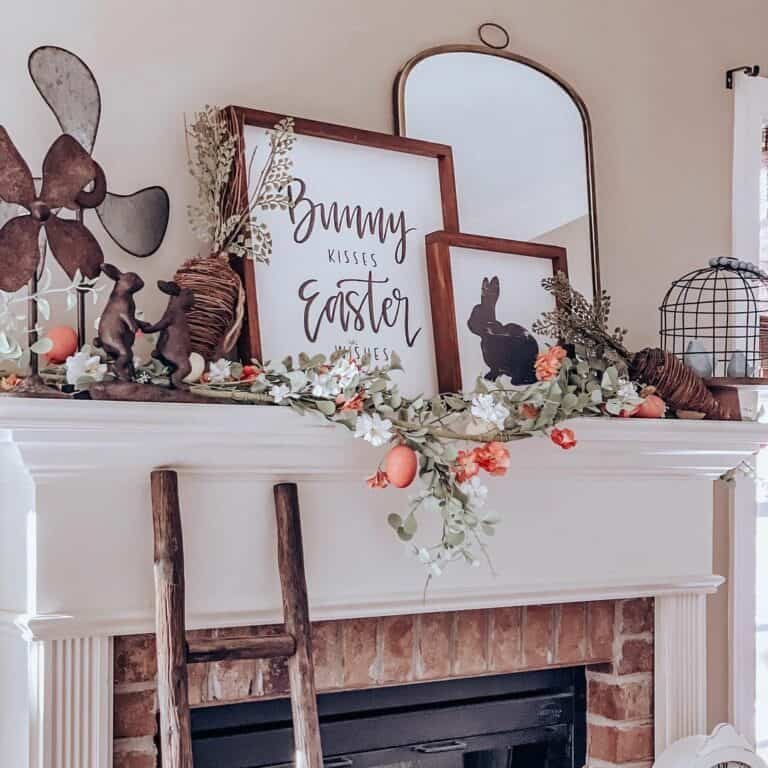 Spring Fireplace Display