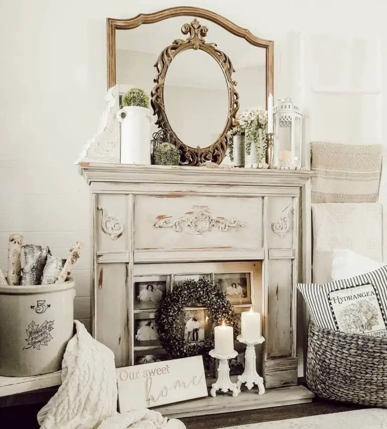 Spring Mantel Styling