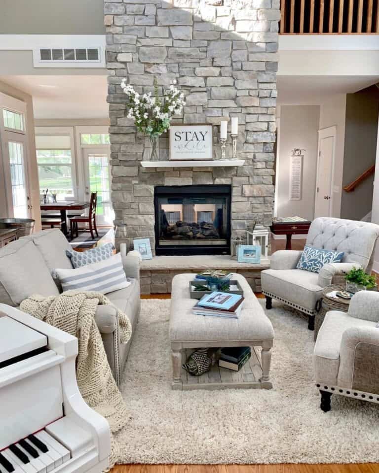 Stone Hearth Display