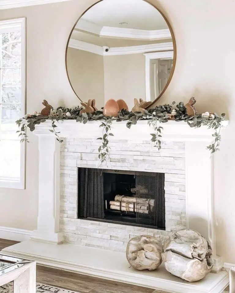 Stone Mantel Decor