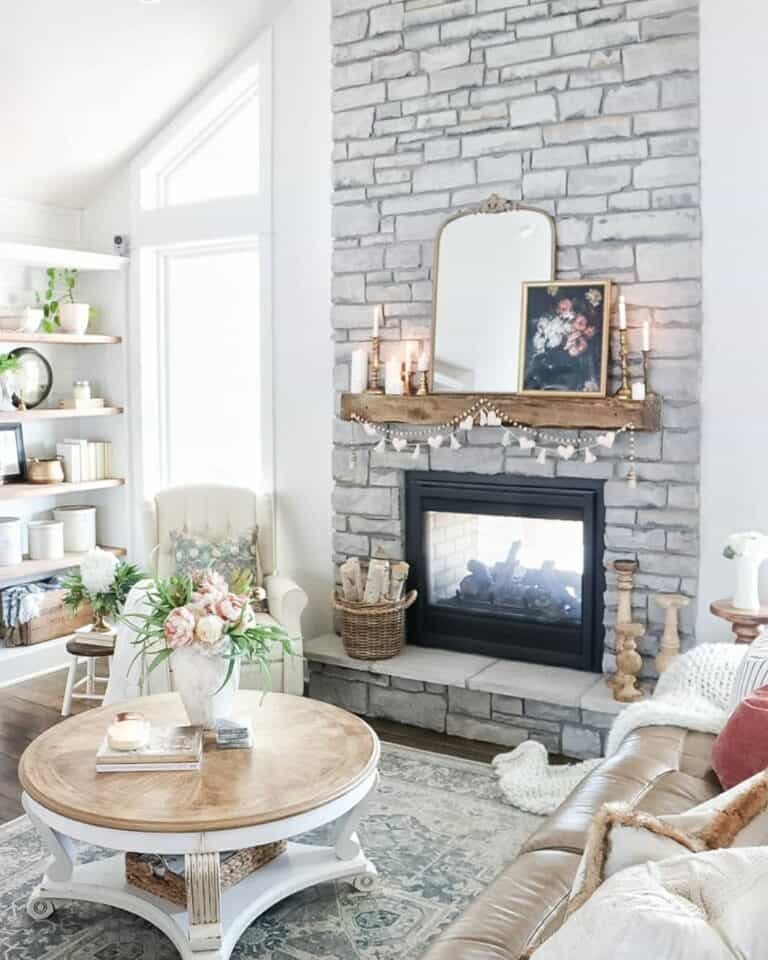 Stone Mantel Display