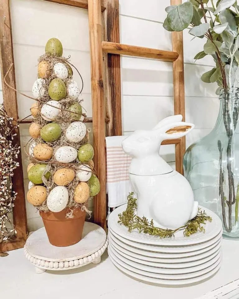 White Buffet Easter Display