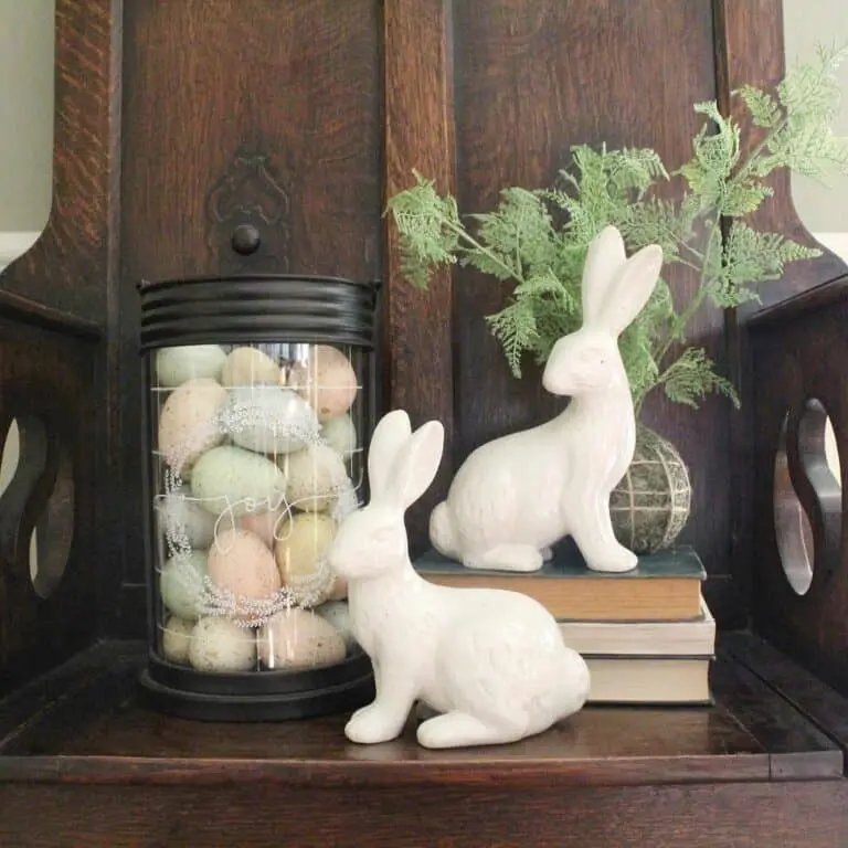 White Bunny Display
