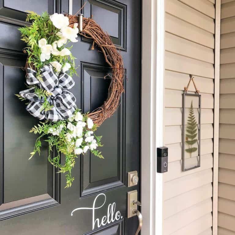 White Flower Grapevine Wreath