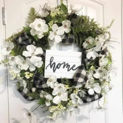 White Flower Wreath
