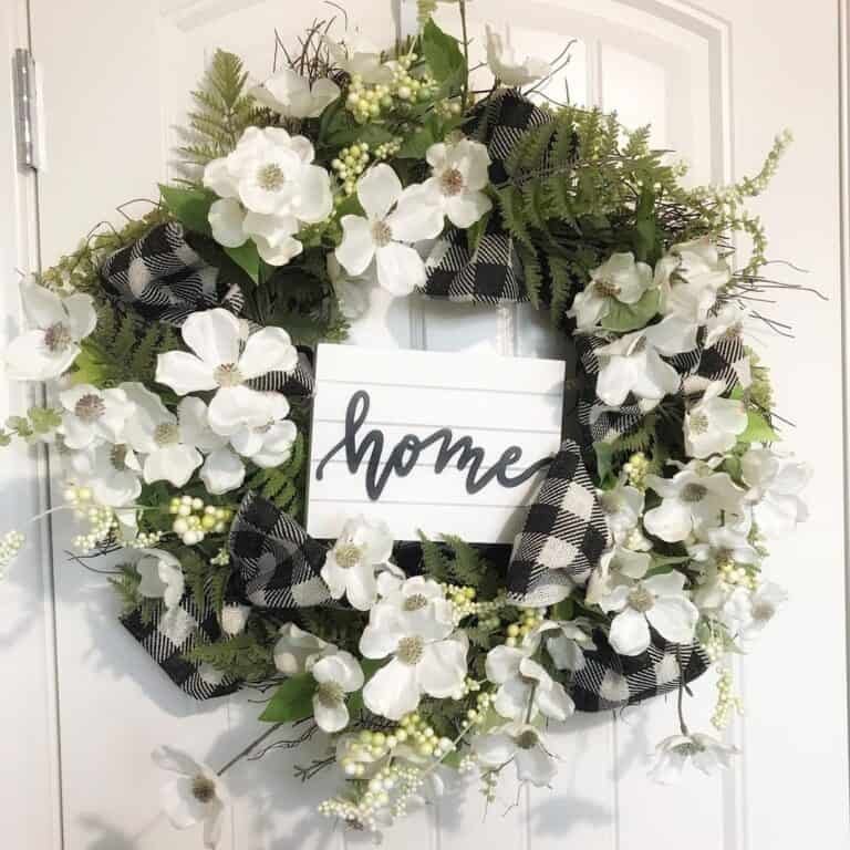 White Flower Wreath