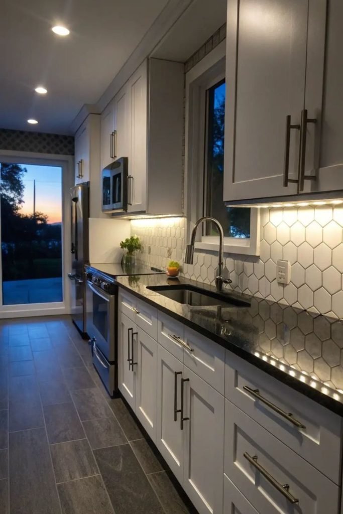 White Geometric Cabinets
