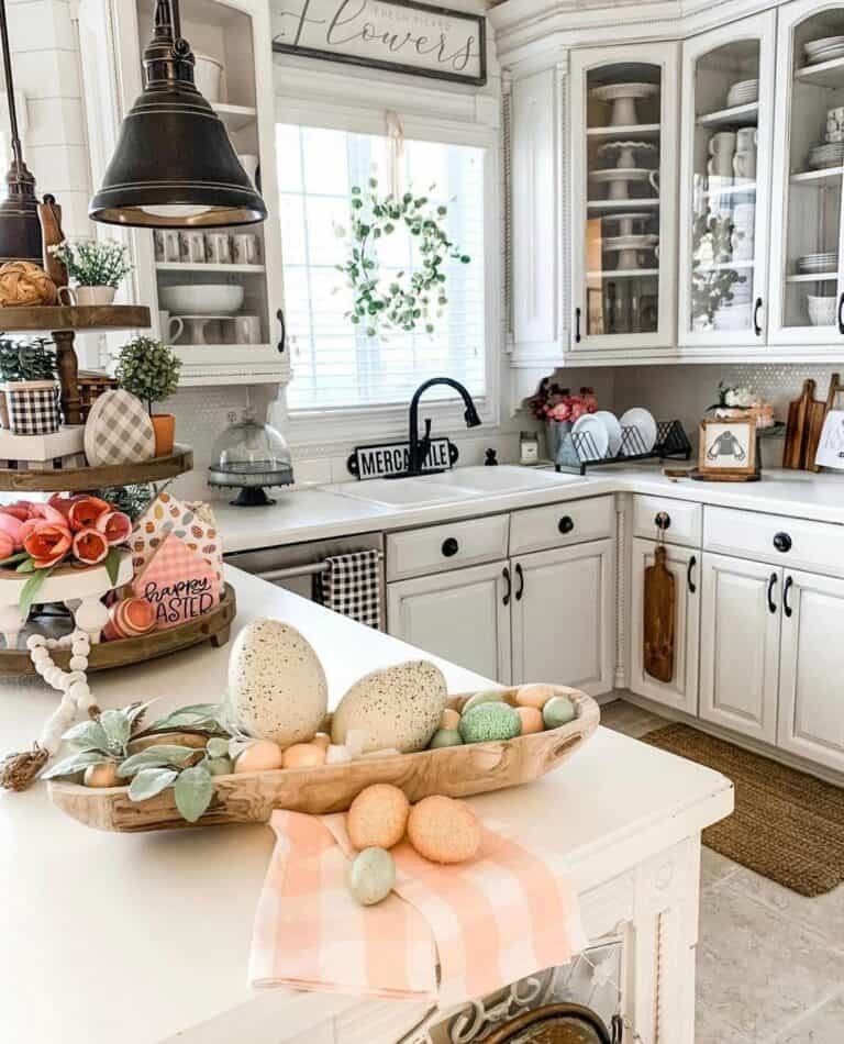White Kitchen Eucalyptus Wreath