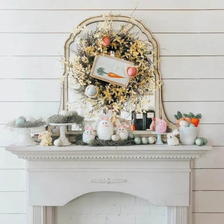White Mantel Display
