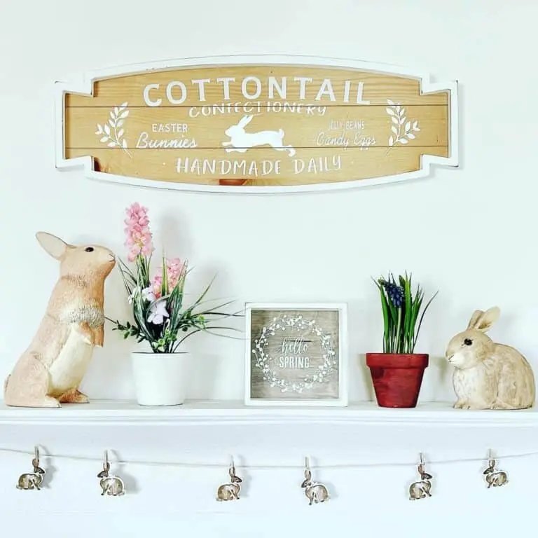 White Mantel Display