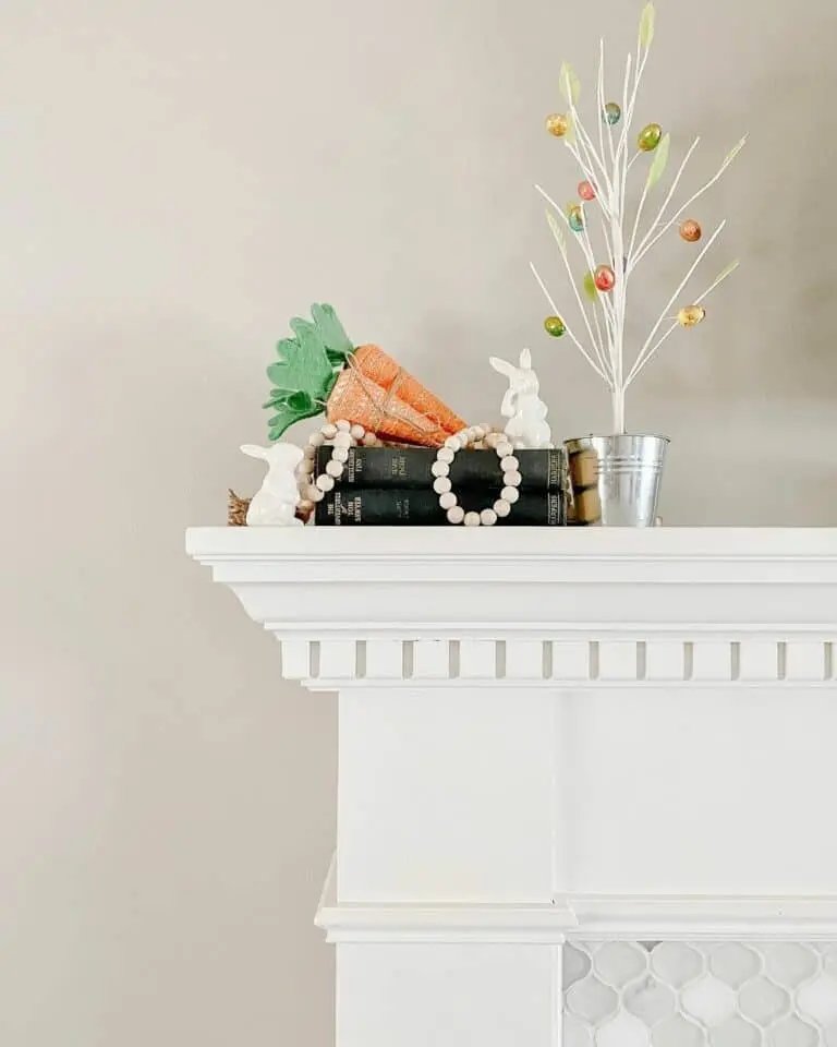 White Mantel Display