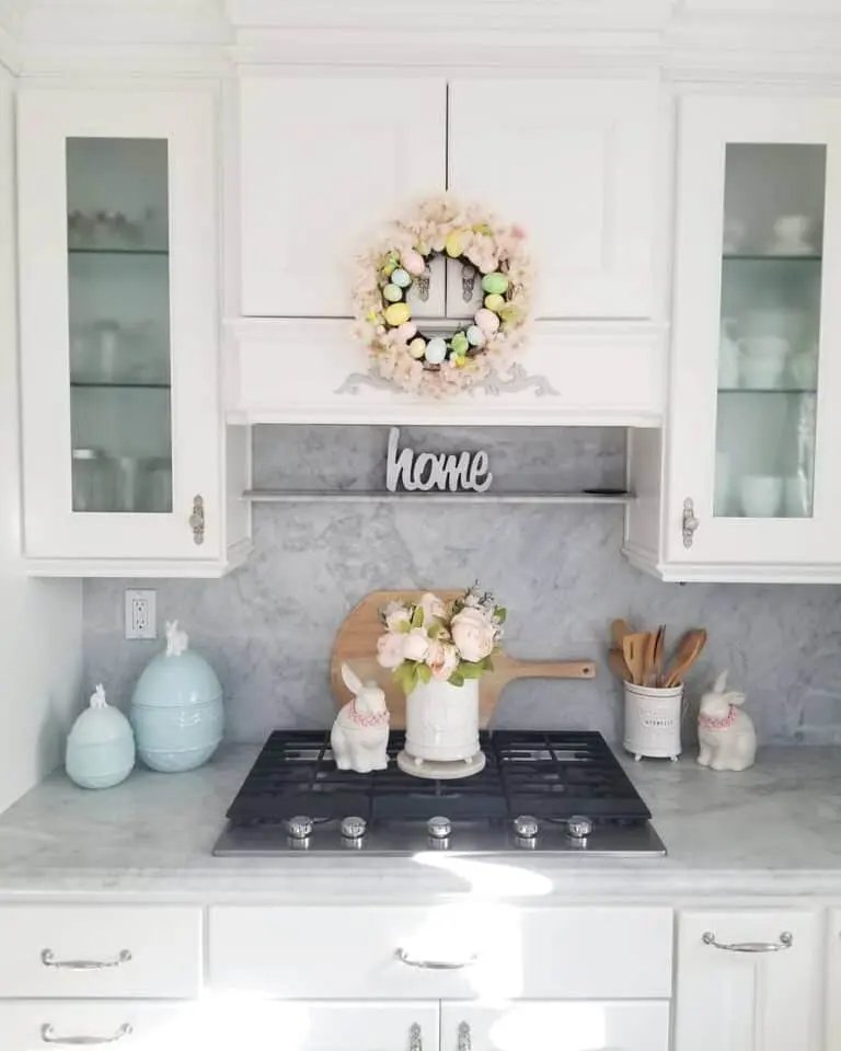 White Range Hood Wreath
