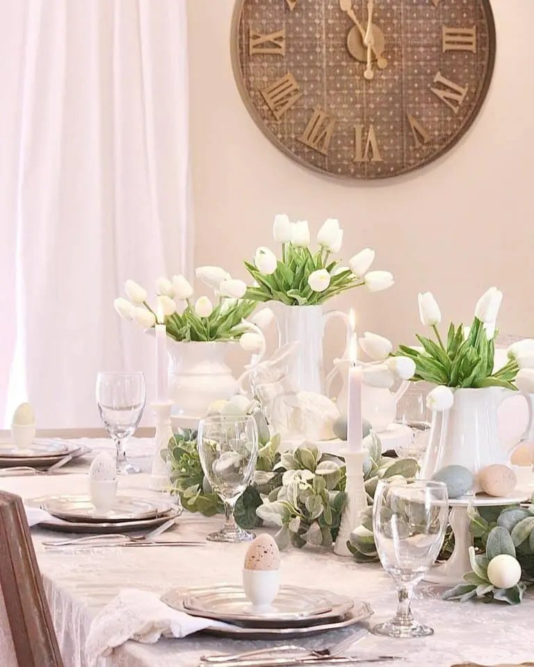 White Tulip Centerpieces