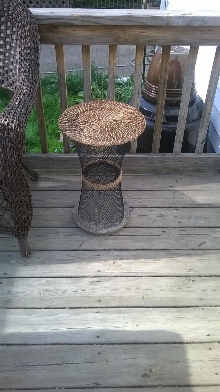 Wire Basket Table