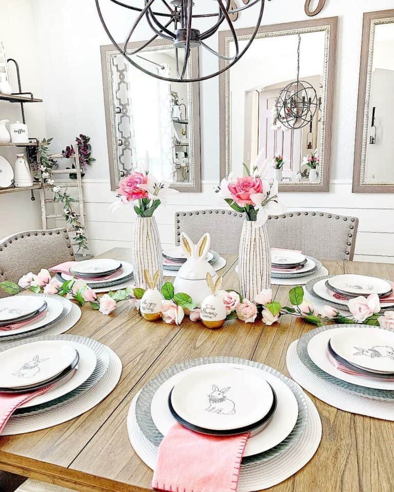 Wood Table Easter Display