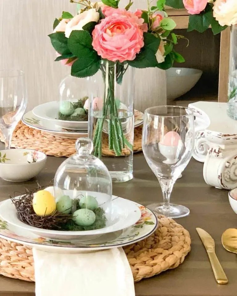 Yellow Egg Nest Centerpieces