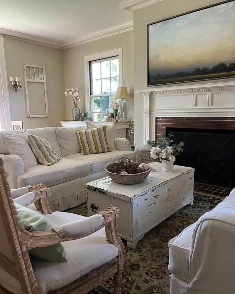 Beige Walls, White Trim