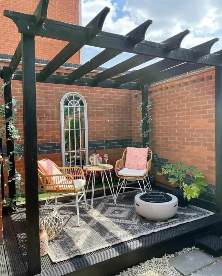 Black Wood Pergola