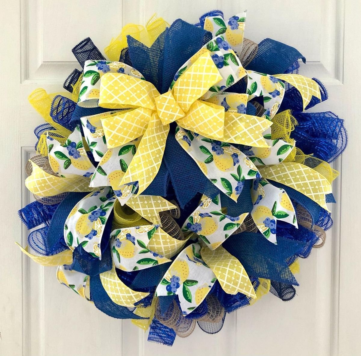 Blue Yellow Ribbon Wreath