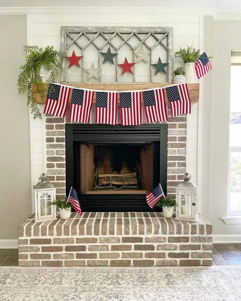 Brick Fireplace Mantel