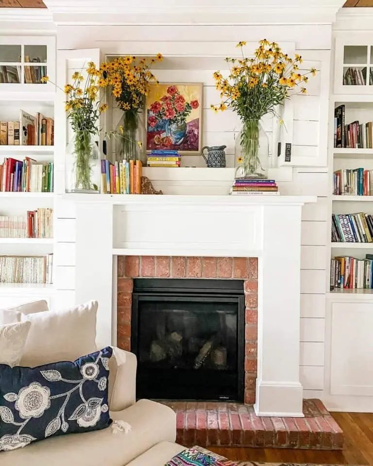 Brick Fireplace Mantel