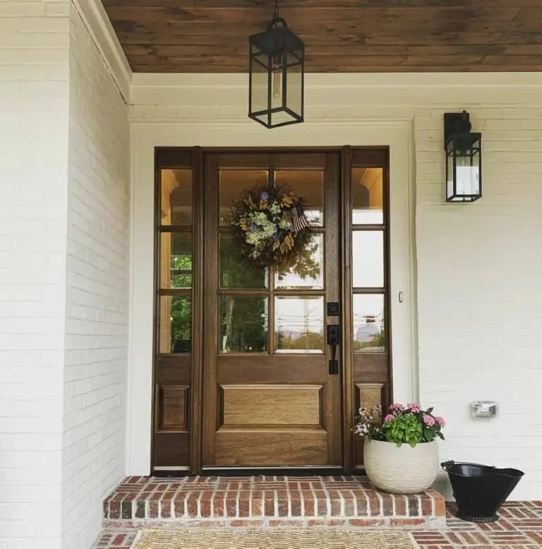Brick Porch Wreath