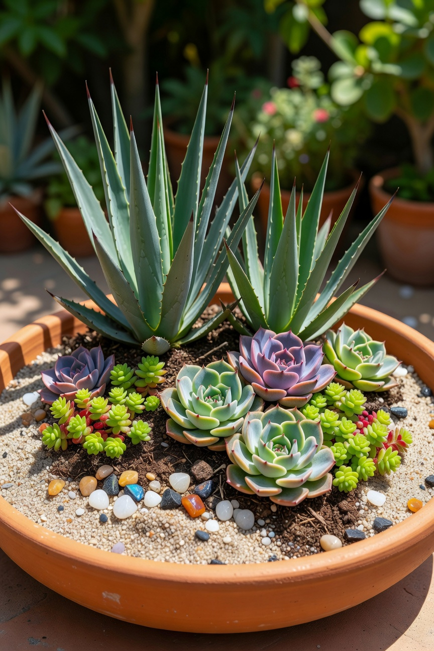 Drought-Tolerant Succulent Arrangements