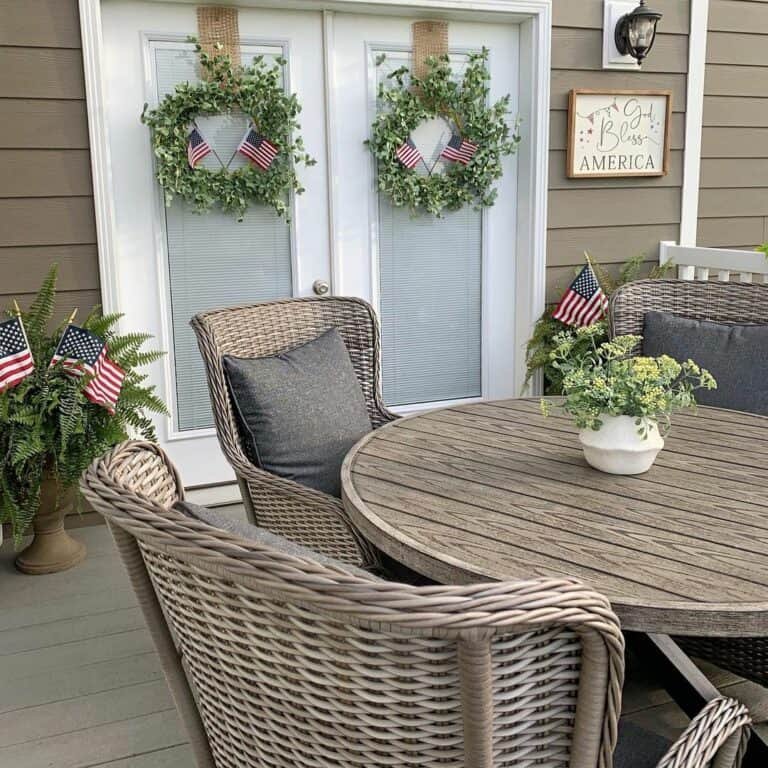 Ferns And Flag Wreaths