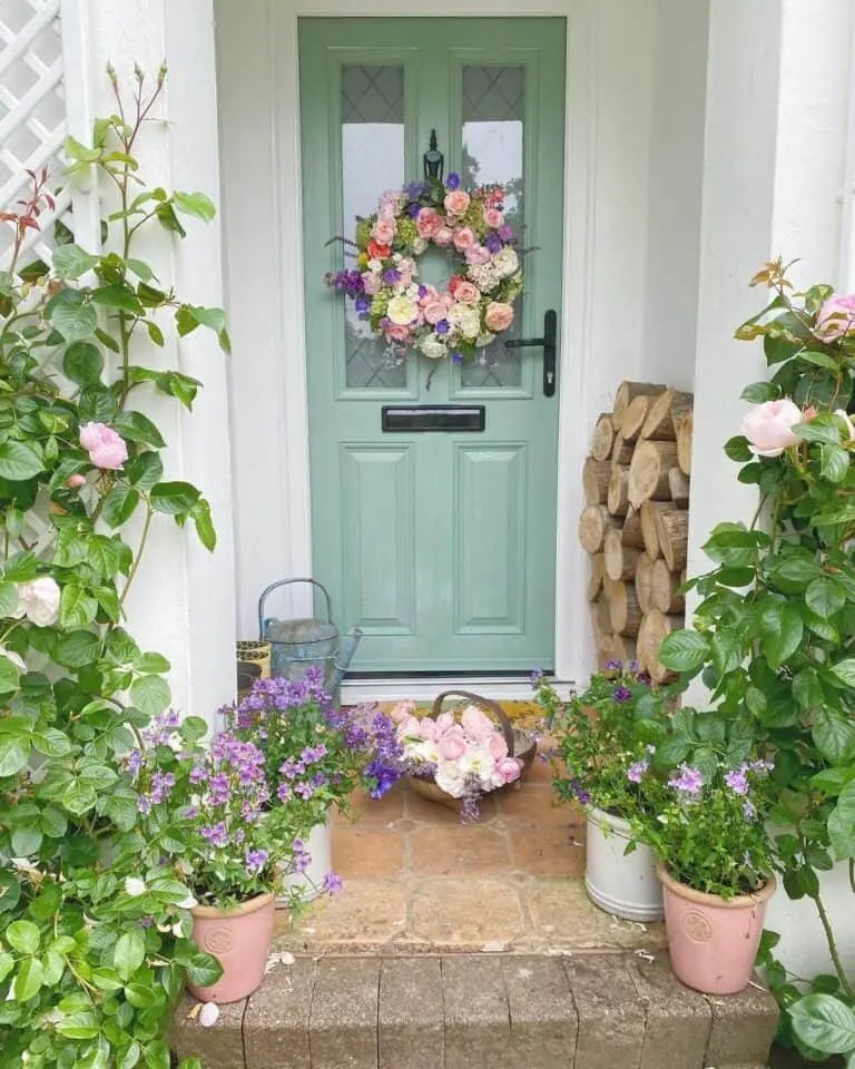 Floral Front Door