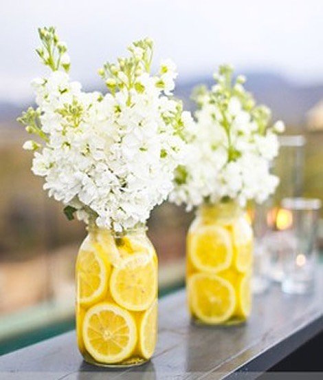 Lemon Slice Mason Jars