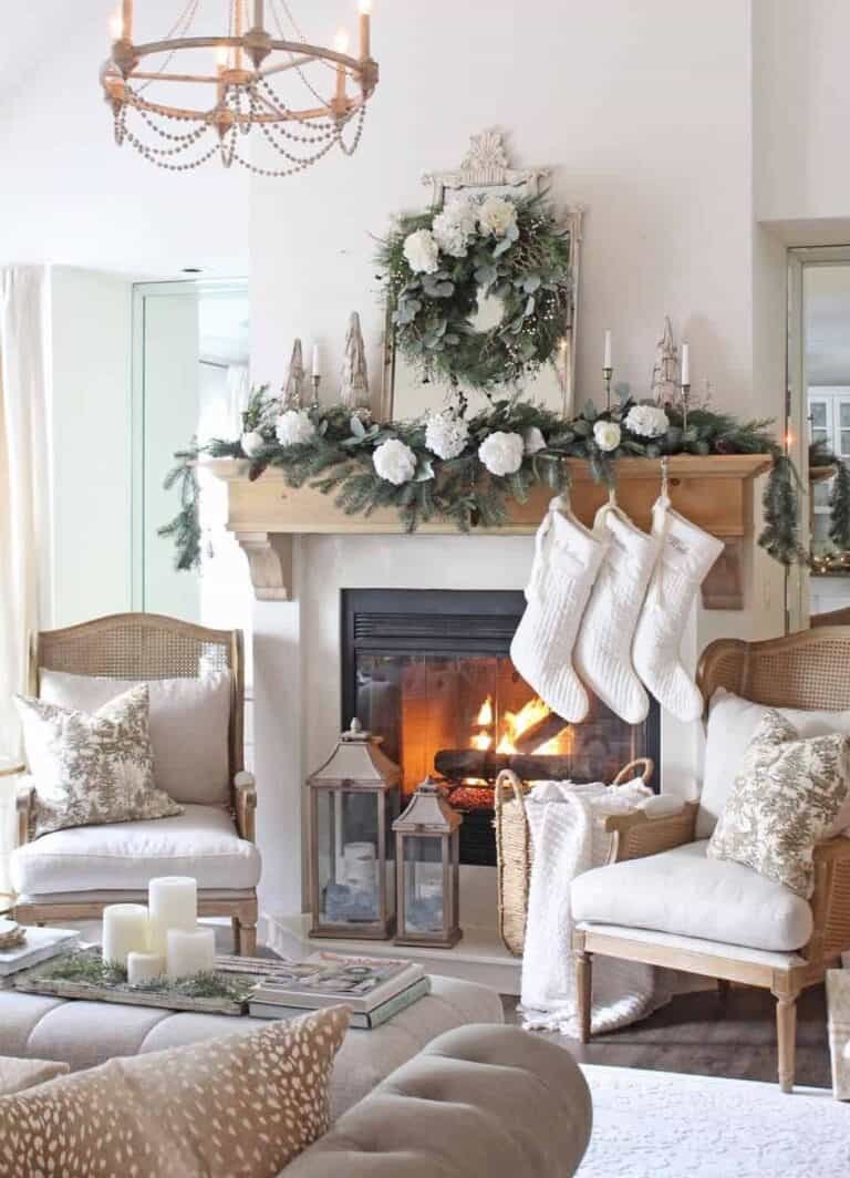 Light Wood Mantel