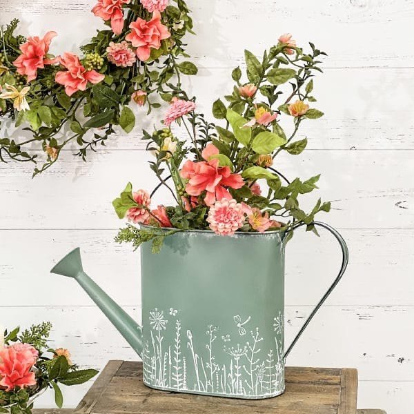 Metal Watering Can Vase