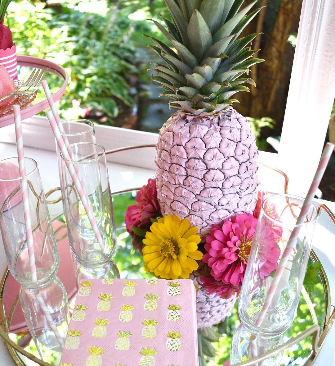 Painted Pineapple Decor