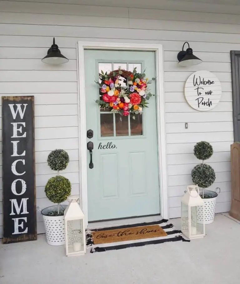Pale Green Door Wreath