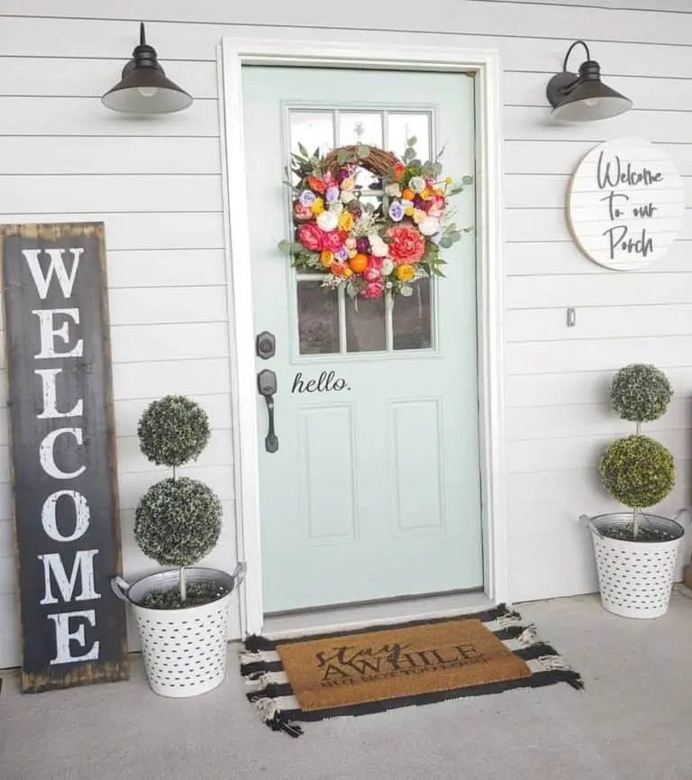 Pale Green Farmhouse Door