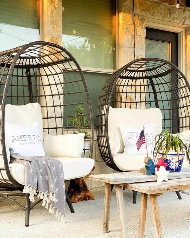 Patriotic Egg Chairs
