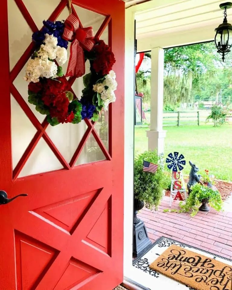 Patriotic Floral Wreath