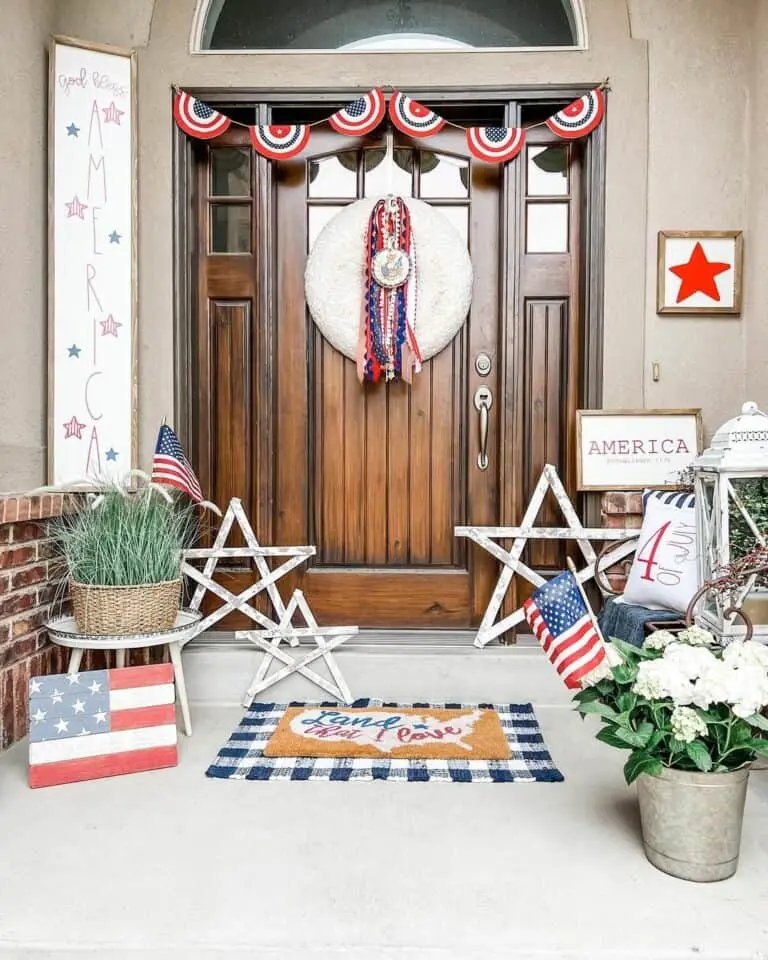 Patriotic Porch Setup
