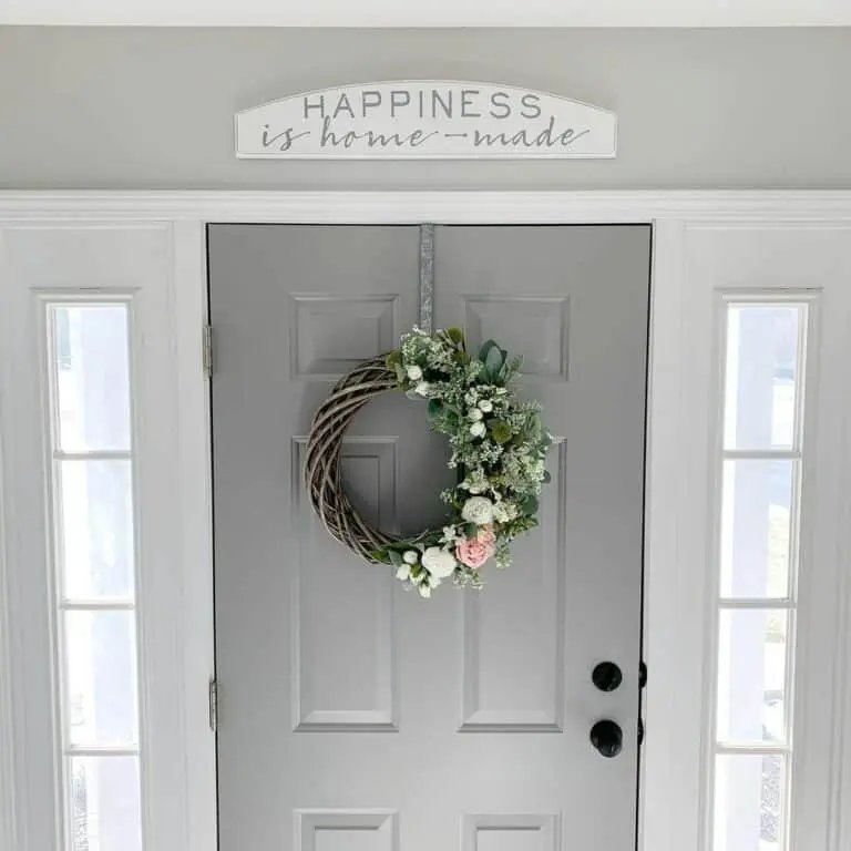 Pink Floral Door Wreath
