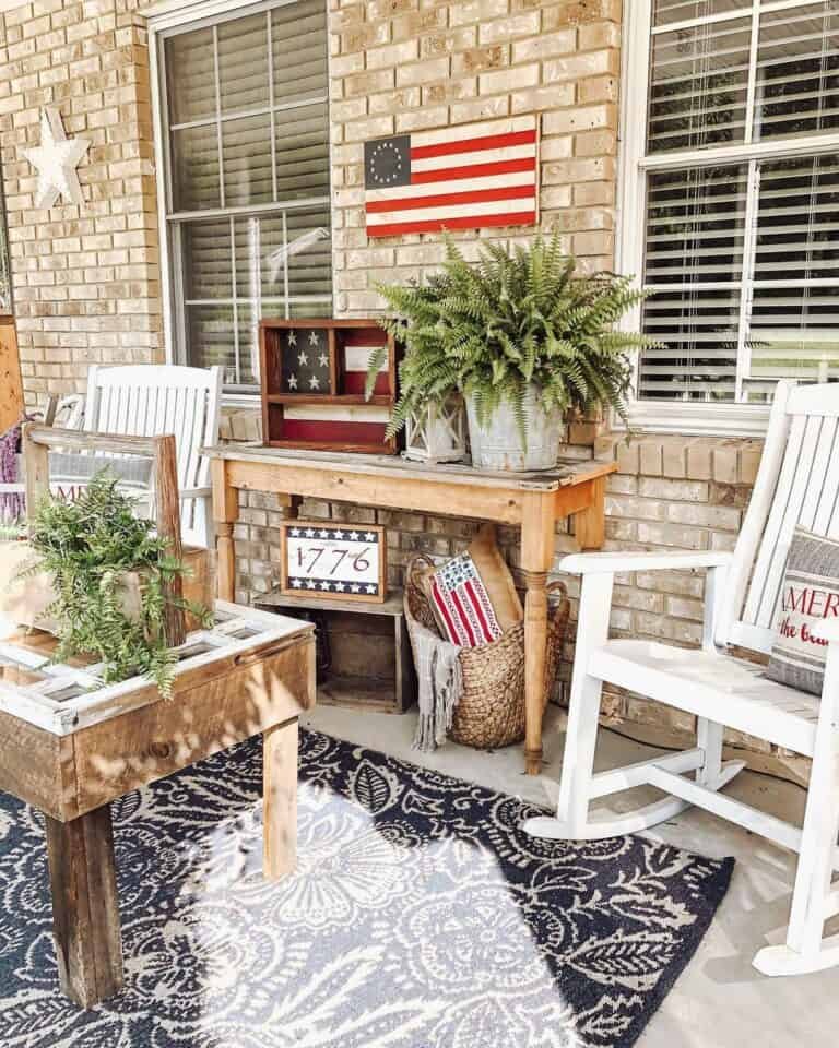 Porch Flag Display