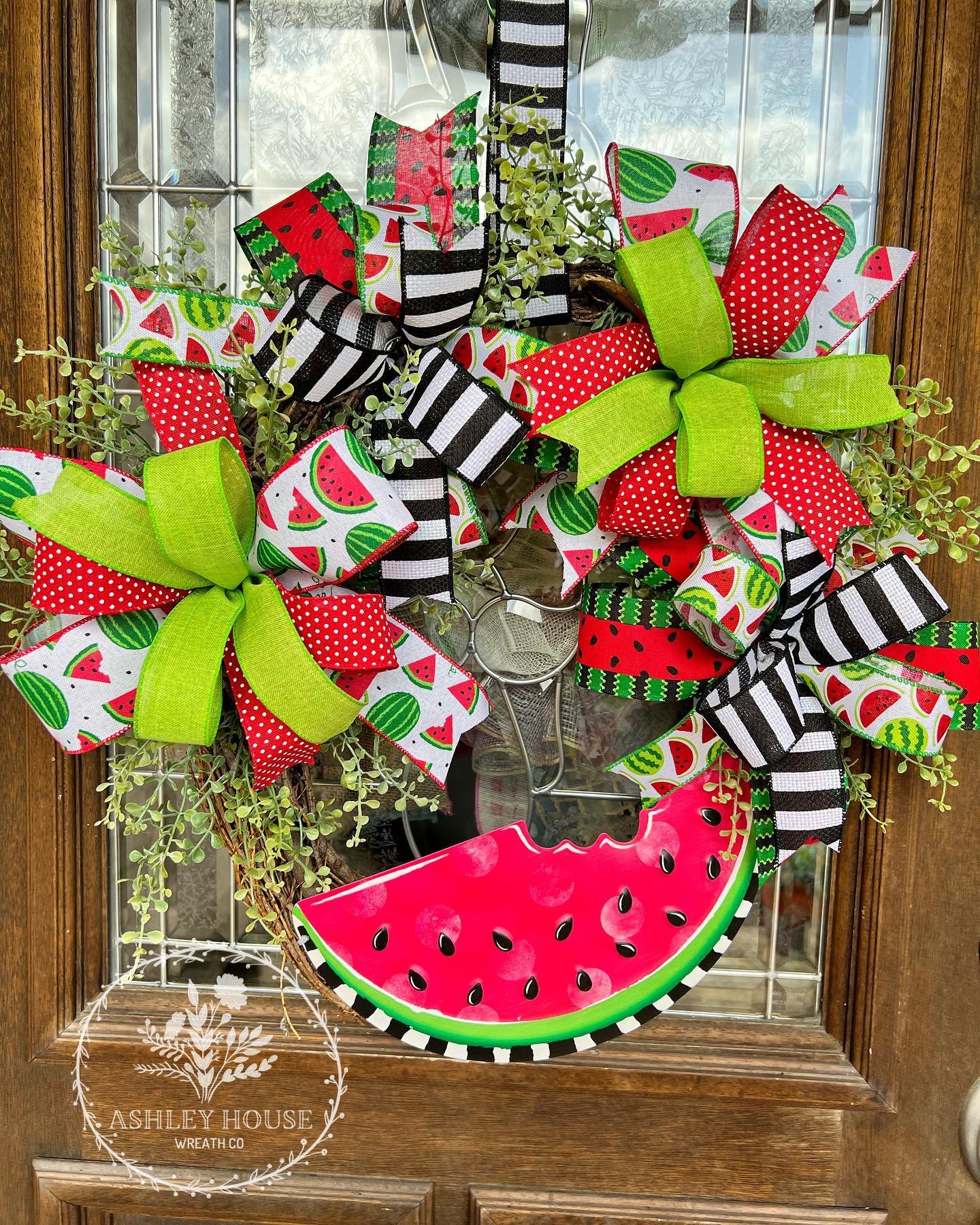 Ribbon Front Door Wreath