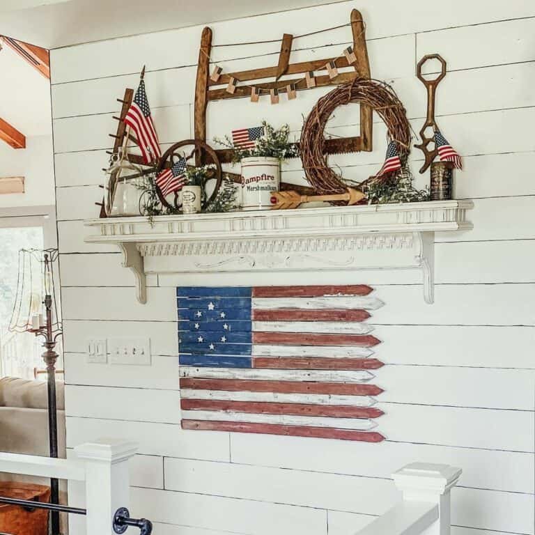 Rustic Flag Display