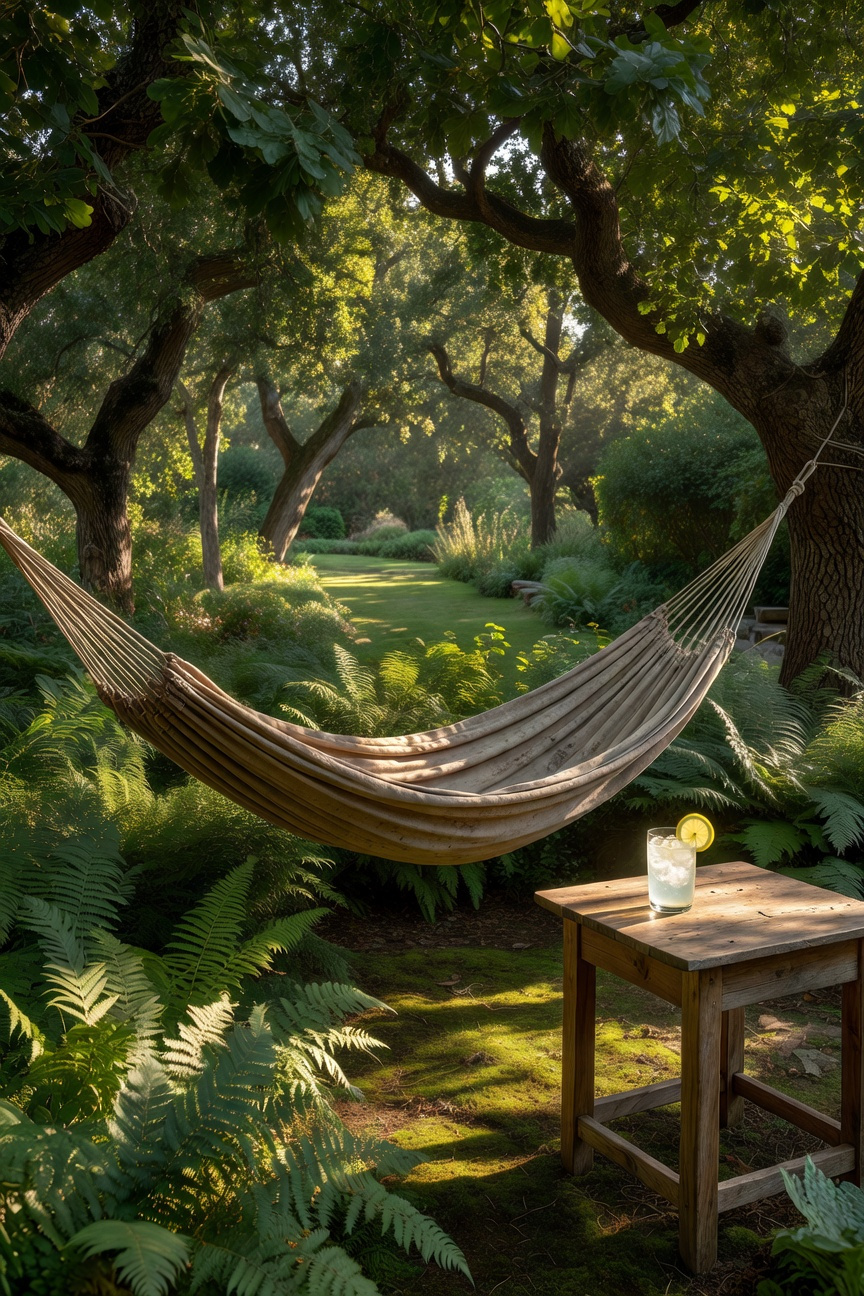 Shaded Hammock Reading Nook