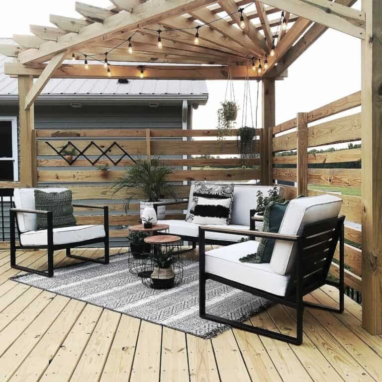 Stained Wood Canopy Deck