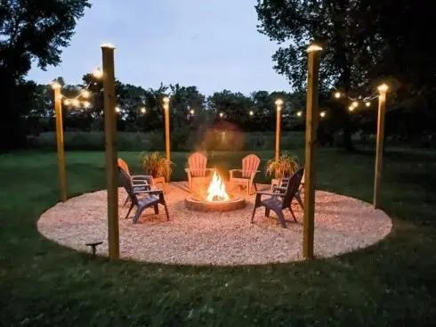 Stone Gravel Fire Pit